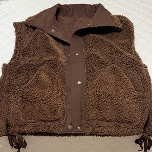 Brown Sherpa Vest
